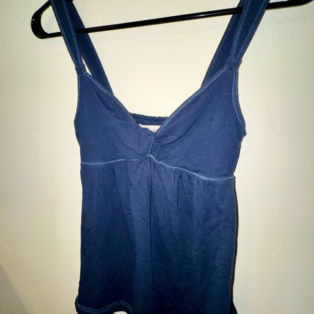 Y2K Abercrombie & Fitch Navy Dark Blue Babydoll Camisole - Picture 2 of 11